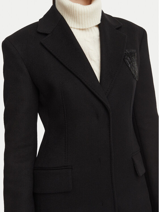 HUGO HUGO Вовняне пальто Mistro 50569566 Чорний Regular Fit