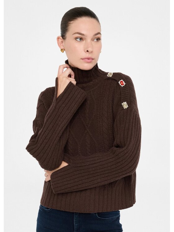 Liu Jo Liu Jo Maglione MF5425MS040X0385 Marrone Regular Fit