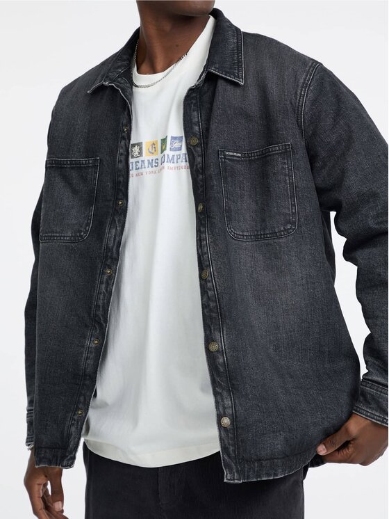 Guess Jeans Guess Jeans Bunda pro přechodné období 179910 Černá Classic Fit