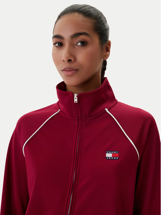 Tommy Jeans Tommy Jeans Pulóver Badge DW0DW21930 Bordó Regular Fit