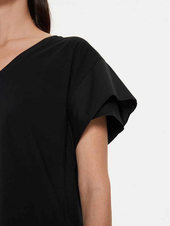 Sisley Sisley T-shirt 3AIRL400M Crna Regular Fit