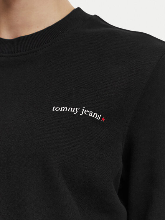 Tommy Jeans Tommy Jeans Mikina Ess Logo DW0DW22829 Černá Regular Fit