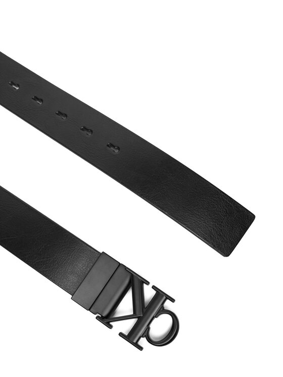 Calvin Klein Calvin Klein Vīriešu josta Ck Buckle Tumbled 35Mm Adj/Rev LV04D7049G Melns