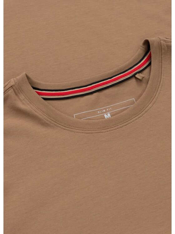 PITBULL PITBULL T-Shirt MINIMAL Brązowy Regular Fit