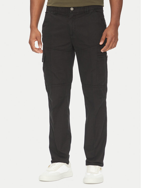 Aeronautica Militare Aeronautica Militare Παντελόνι υφασμάτινο 251PA1662CT3526 Μαύρο Regular Fit