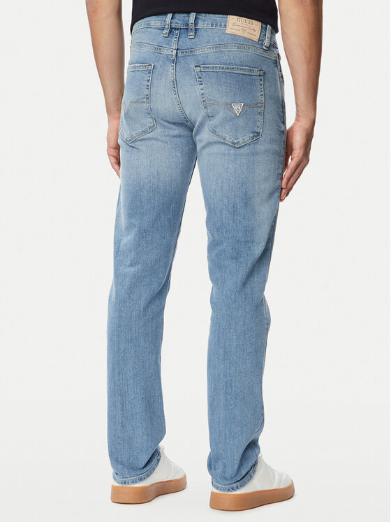 Guess Guess Jeansy Finnley M6YAS2 D1479 Niebieski Slim Tapered Fit