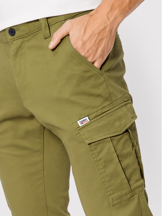 Tommy Jeans Tommy Jeans Pantaloni di tessuto Scanton DM0DM13487 Verde Slim Fit