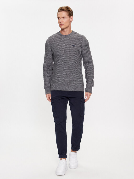 Aeronautica Militare Aeronautica Militare Пуловер 232MA1457L509 Сив Regular Fit