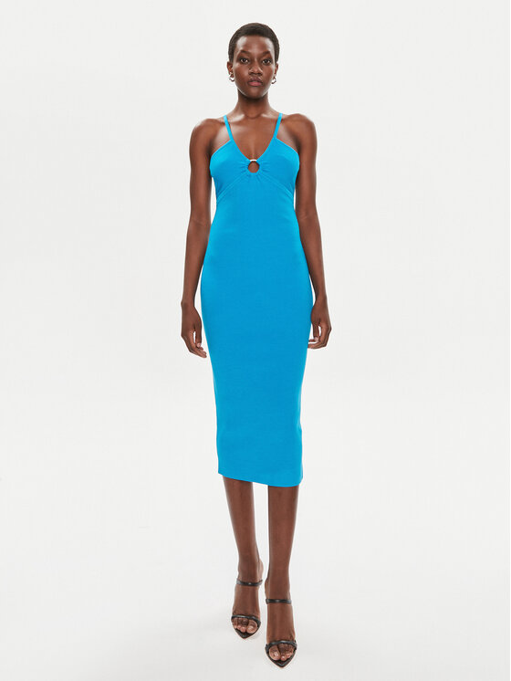 MICHAEL Michael Kors MICHAEL Michael Kors Sommerkleid MS4822X33D Blau Slim Fit