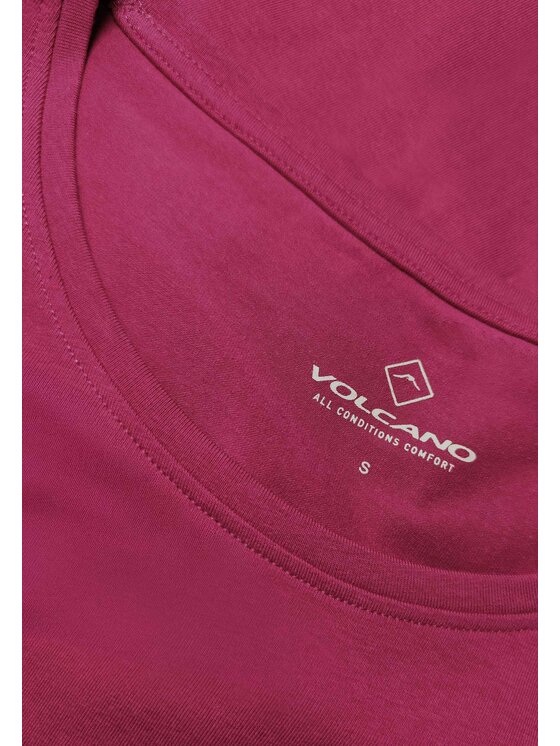 Volcano Volcano T-Shirt T-ANA Różowy Regular Fit