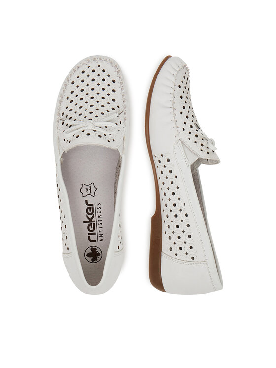 Rieker Rieker Mocassini L6352-80 Bianco