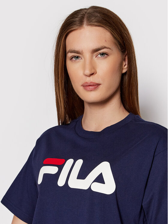 Fila Fila T-särk Unisex Bellano FAU0067 Tumesinine Regular Fit