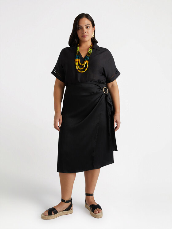 Fiorella Rubino Fiorella Rubino Bluzka 2779T002277N033 Czarny Boxy Fit