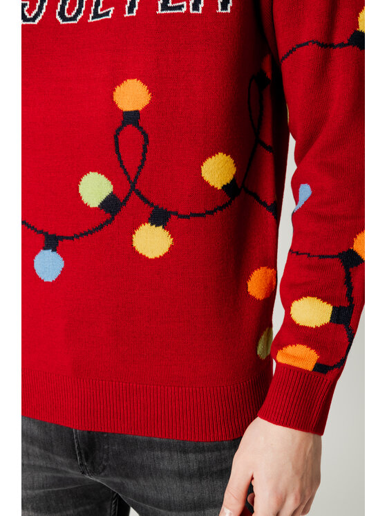 Only & Sons Only & Sons Maglione ONSXMAS REG 12 LETS GET CREW KNIT Rosso Sweat Fit