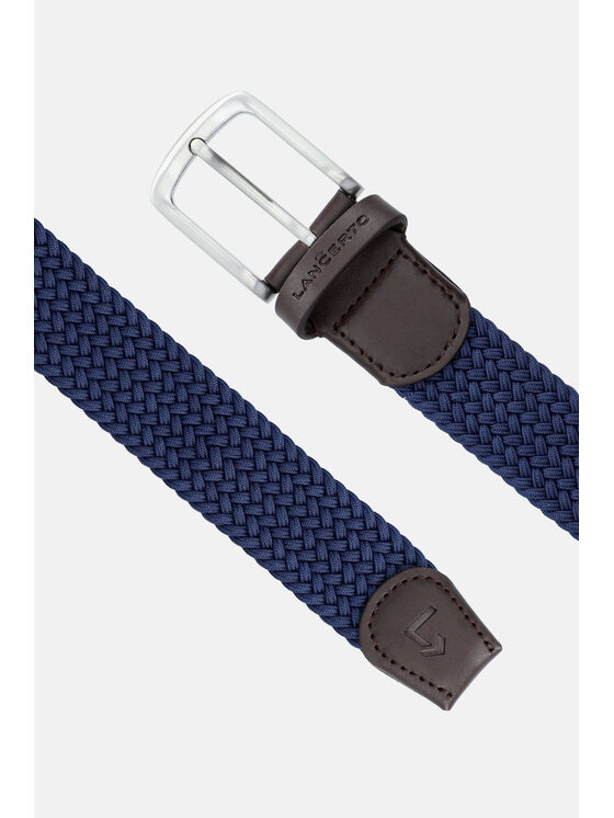 Lancerto Lancerto Pasek Męski Pleat PS090124000016 Granatowy