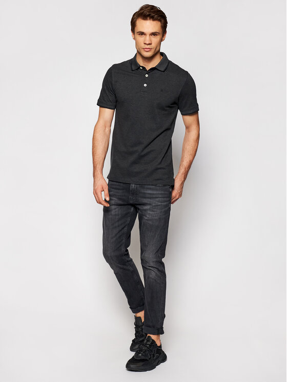Jack&Jones Jack&Jones Polo majica Paulos 12136668 Črna Slim Fit