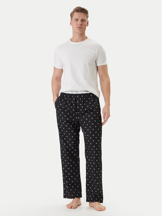 Calvin Klein Underwear Calvin Klein Underwear Pižamos kelnės LV00NM2830 Juoda Relaxed Fit