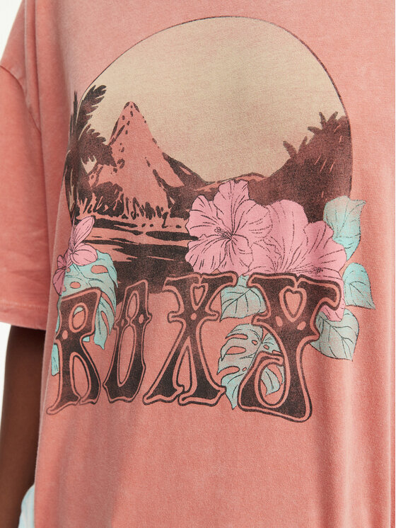 Roxy Roxy T-shirt Talloversize Washed ERJZT06081 Svijetlo narančasta Loose Fit