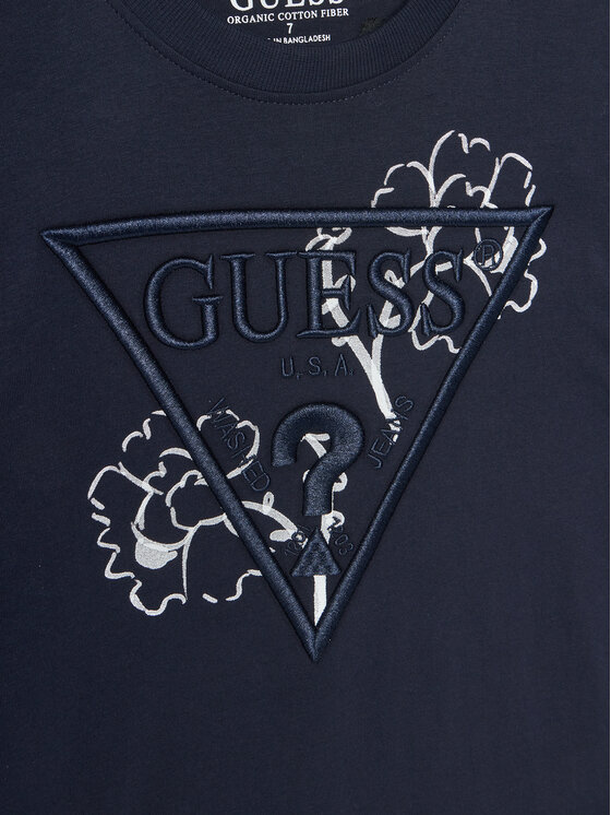 Guess Guess T-krekls L5GI09 K8HM4 Tumši zils Regular Fit
