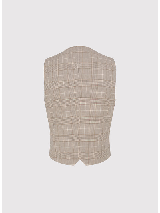 Pako Lorente Pako Lorente Kamizelka garniturowa P26SF-8X-015 Beżowy Slim Fit