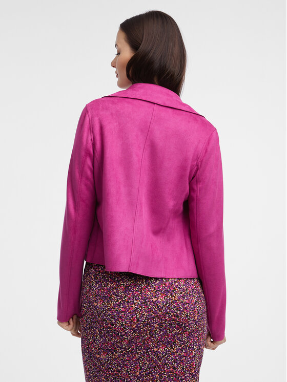 Orsay Orsay Kurtka skórzana 845023317000__34 Różowy Regular Fit