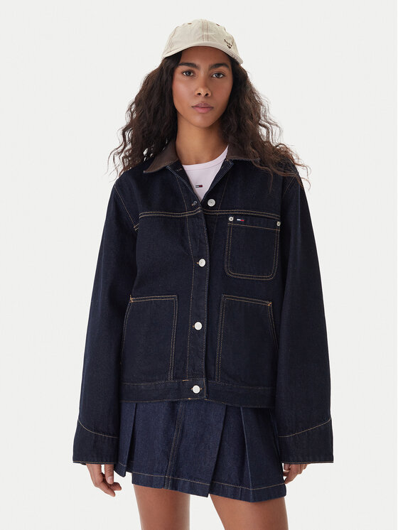 Tommy Jeans Tommy Jeans Geacă de blugi Chore DW0DW21981 Bleumarin Regular Fit