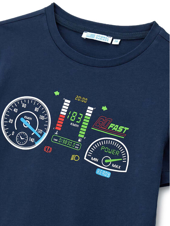 Original Marines Original Marines Marškinėliai DFP2249CM Tamsiai mėlyna Regular Fit