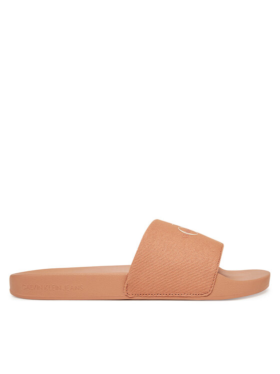 Calvin Klein Jeans Calvin Klein Jeans Klapki Slide Monogram Wn YW0YW01835 Koralowy