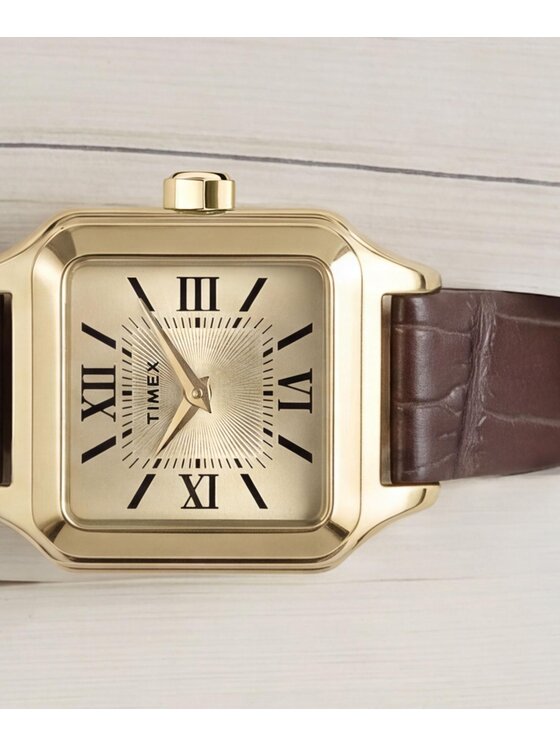 Timex Timex Zegarek TW2Y90700 Brązowy