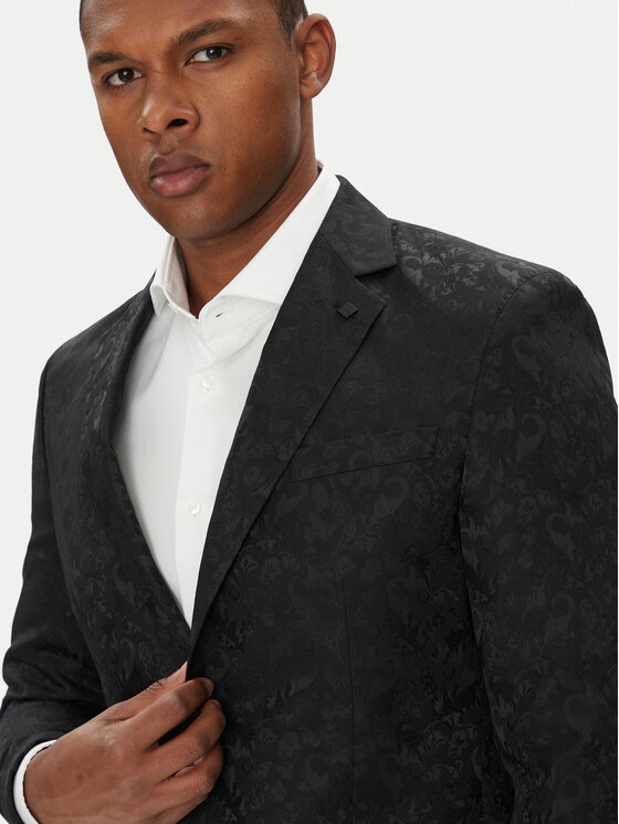 KARL LAGERFELD KARL LAGERFELD Marynarka 155200 553038 Czarny Slim Fit