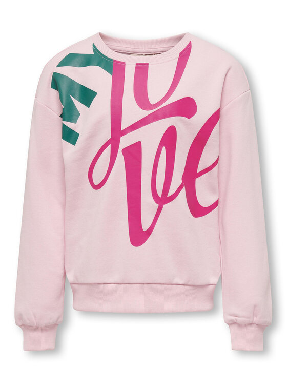Kids ONLY Kids ONLY Суитшърт 15307827 Розов Regular Fit