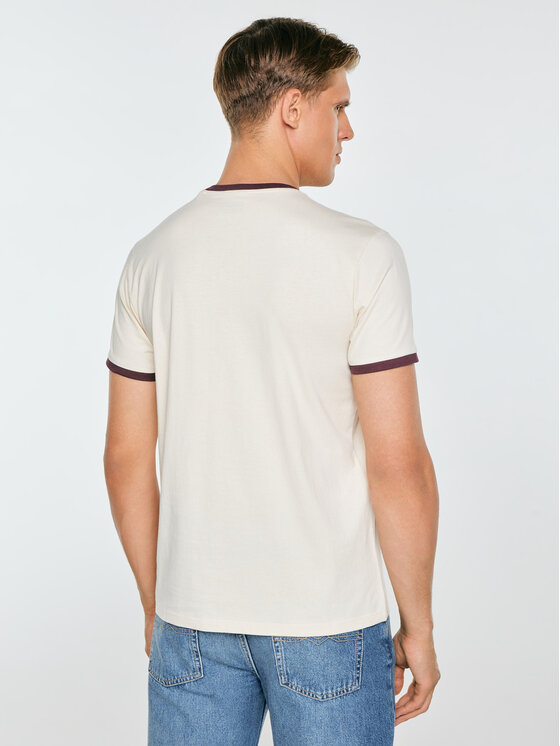 BIG STAR BIG STAR T-Shirt BERNO Kremowy Basic Fit