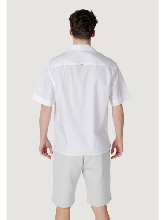 Antony Morato Antony Morato Camicia GRANADA RELAXED FIT WITH LOGOED METAL BADGE Bianco Relaxed Fit
