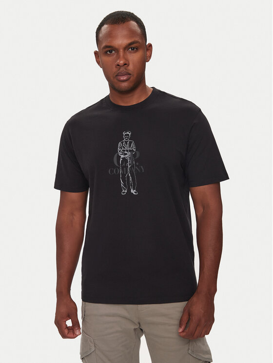 C.P. Company C.P. Company T-Shirt 17CMTS063A005100W Μαύρο Regular Fit