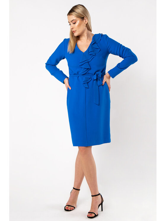 QUIOSQUE QUIOSQUE Každodenné šaty FALBANA DRESS Modrá Regular Fit