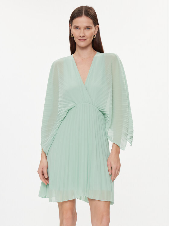 Kontatto Kontatto Rochie cocktail SU300 Verde Regular Fit