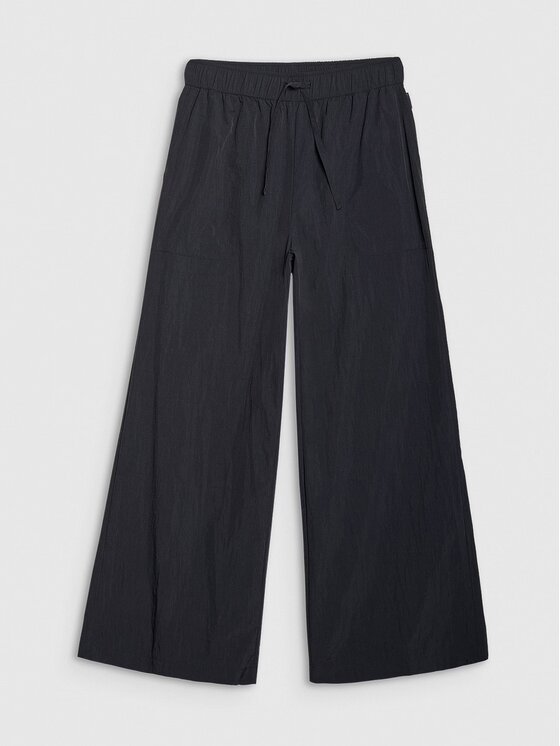 4F 4F Kalhoty z materiálu 4FWSS25TTROF1012-20S Černá Oversize
