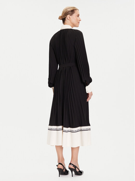 KARL LAGERFELD KARL LAGERFELD Сукня-сорочка A4W13047 Чорний Regular Fit