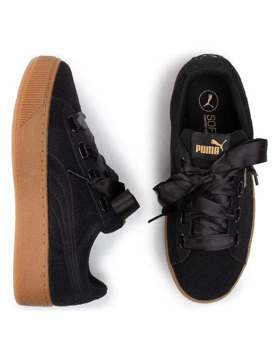 Puma vikky platform ribbon schwarz online