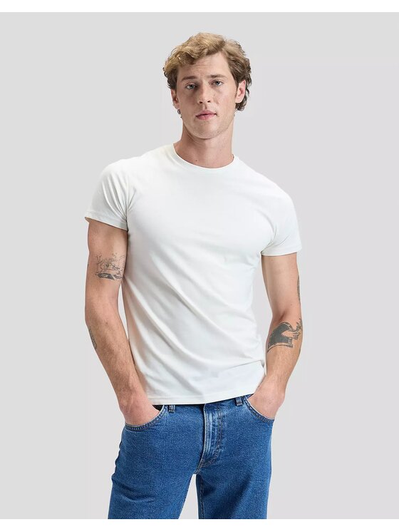 Lee Lee T-Shirt TWIN PACK CREW Biały Slim Fit