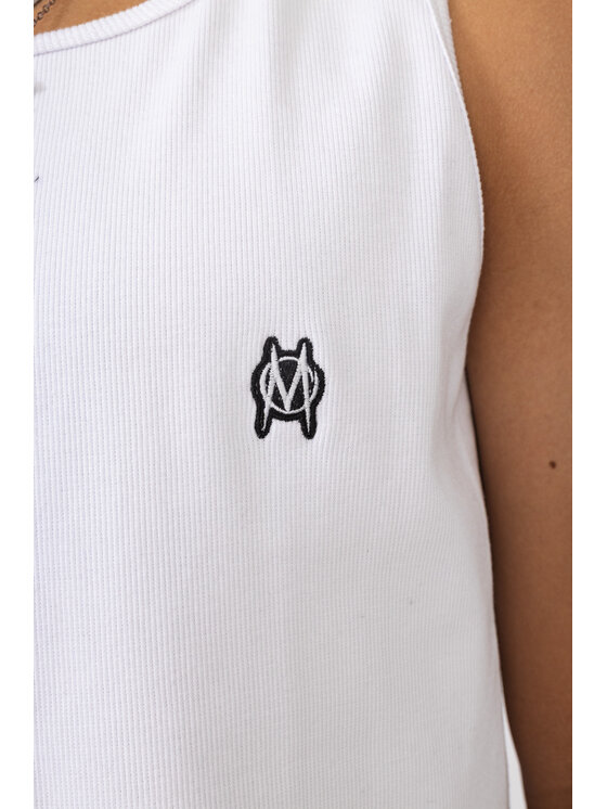 Mercur Mercur Tank top Monument Minilogo Biały Comfortable Fit
