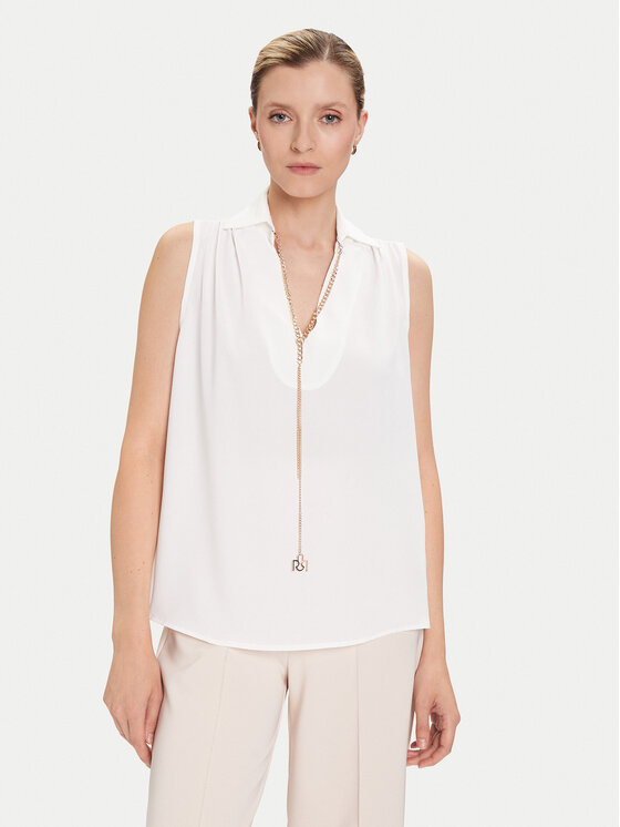 Rinascimento Rinascimento Särkpluus CFC0125726003 Valge Regular Fit