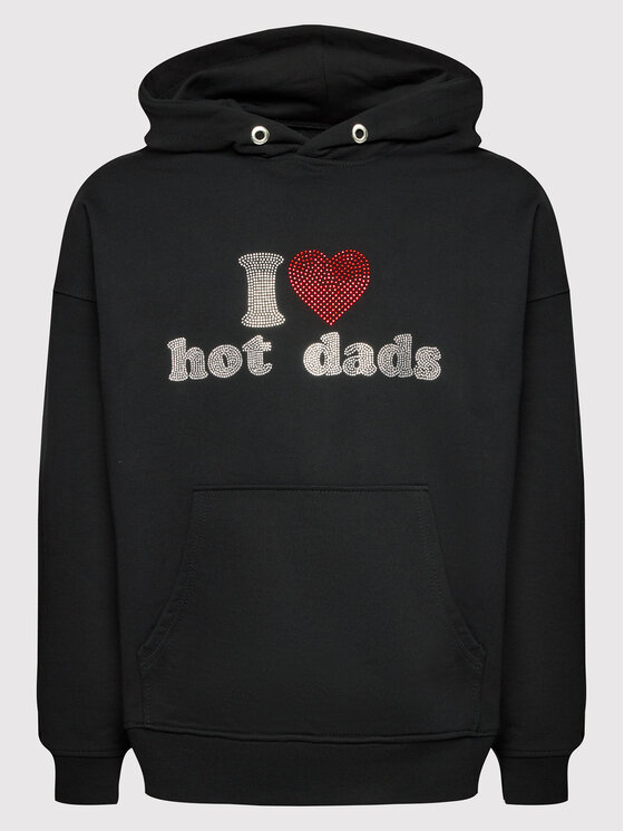 2005 2005 Mikina Unisex Hot Dads Čierna Relaxed Fit