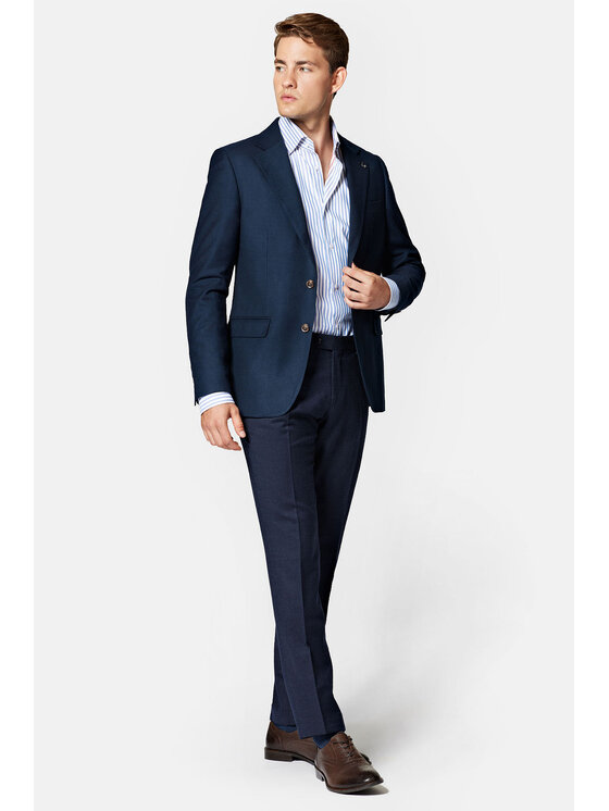 Lancerto Lancerto Marynarka Rochelle MA131223000007 Granatowy Slim Fit