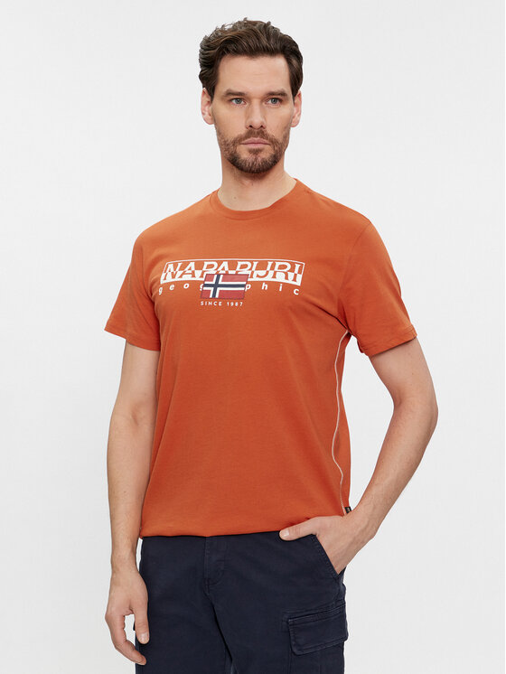 Napapijri Tričko S-Aylmer NP0A4HTO Oranžová Regular Fit