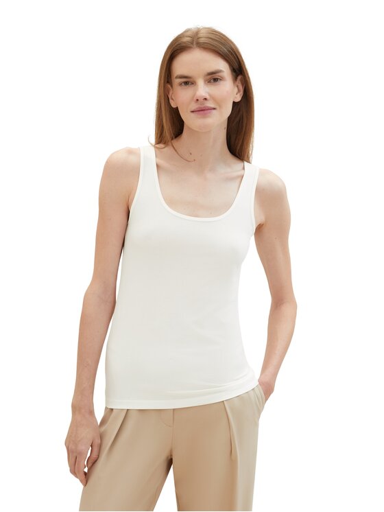 Tom Tailor Tom Tailor Top 1040552 Alb Regular Fit