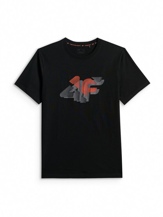 4F 4F T-Shirt BRAND CODE Czarny Regular Fit
