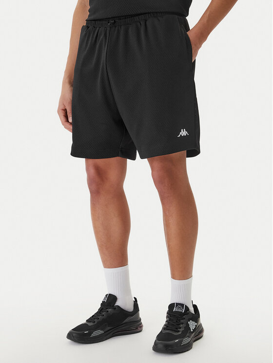 Kappa Pantaloni scurți sport Authentic Sumit 342286W Negru Regular Fit