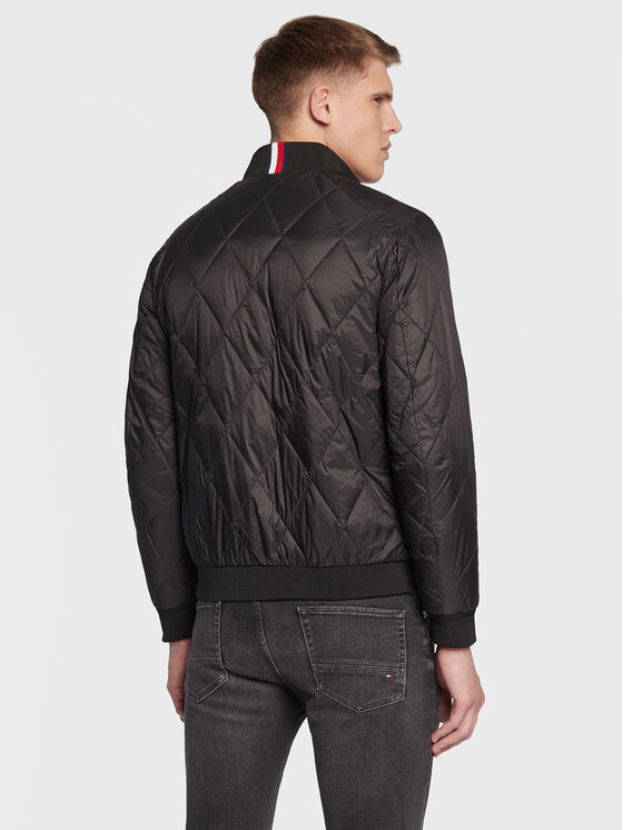 Tommy Hilfiger Tommy Hilfiger Kurtka bomber Diamond MW0MW25261 Czarny Regular Fit