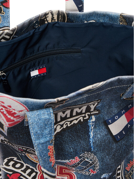 Tommy Jeans Tommy Jeans Käekott Tjw Bodega Trompe L'Oeil Tote AW0AW19304 Tumesinine